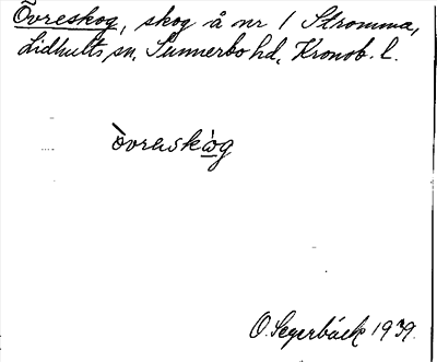 Bild på arkivkortet för arkivposten Övreskog