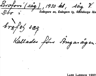 Bild på arkivkortet för arkivposten Brofors (såg)