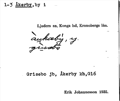 Bild på arkivkortet för arkivposten 1-3 Åkerby