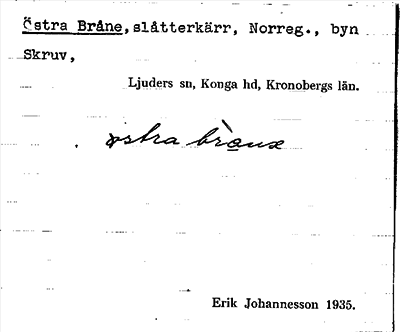 Bild på arkivkortet för arkivposten Östra Bråne