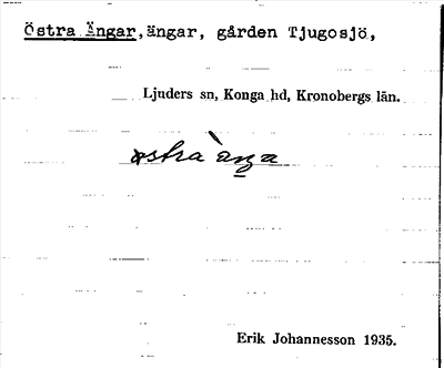 Bild på arkivkortet för arkivposten Östra Ängar