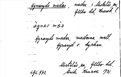 Bild på arkivkortet för arkivposten Agnaryds mader
