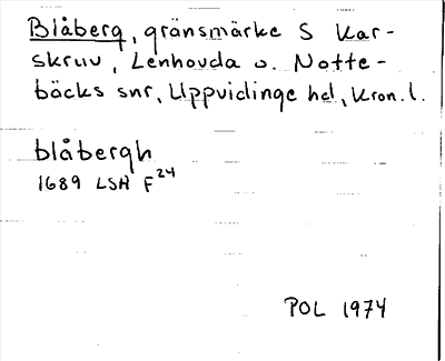 Bild på arkivkortet för arkivposten Blåberg