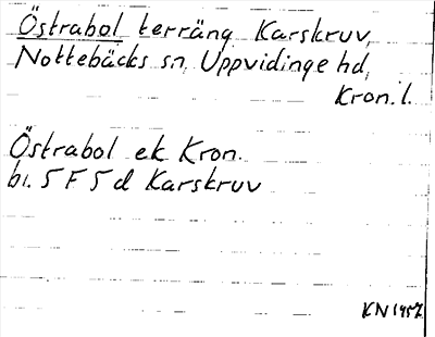 Bild på arkivkortet för arkivposten Östrabol