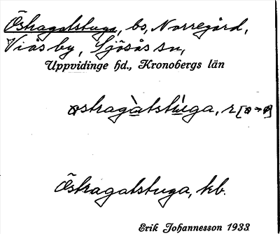 Bild på arkivkortet för arkivposten Östragatstuga