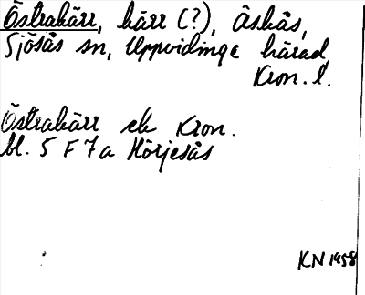 Bild på arkivkortet för arkivposten Östrakärr