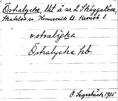 Bild på arkivkortet för arkivposten Östralycke