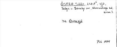 Bild på arkivkortet för arkivposten Östra Siöön, se Övrasjö