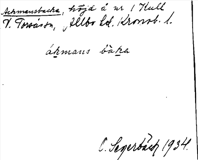 Bild på arkivkortet för arkivposten Ackmansbacke