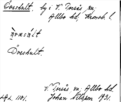 Bild på arkivkortet för arkivposten Öveshult