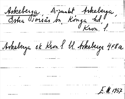 Bild på arkivkortet för arkivposten Askeberga