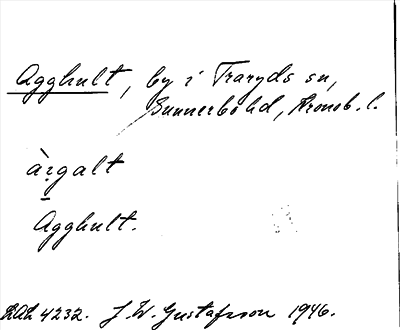 Bild på arkivkortet för arkivposten Agghult