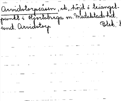 Bild på arkivkortet för arkivposten Arvidstorpsåsen