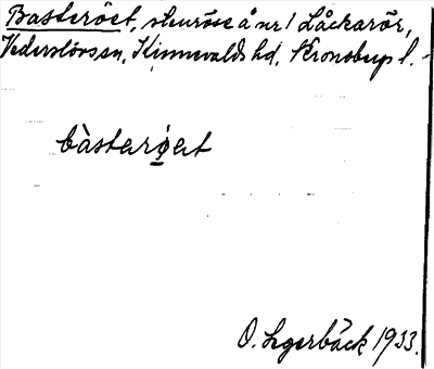 Bild på arkivkortet för arkivposten Basteröet