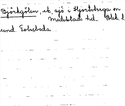 Bild på arkivkortet för arkivposten Björkgölen
