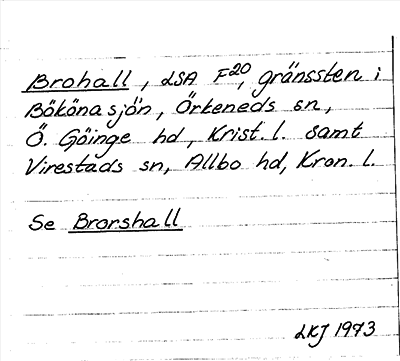 Bild på arkivkortet för arkivposten Brohall