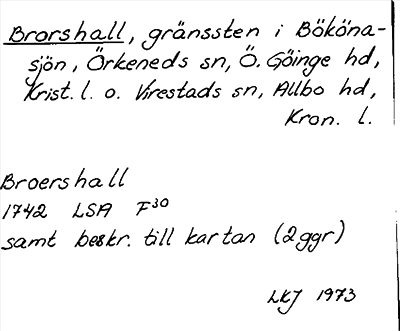 Bild på arkivkortet för arkivposten Brorshall