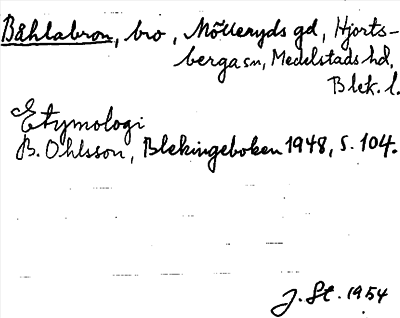 Bild på arkivkortet för arkivposten Båhlabron