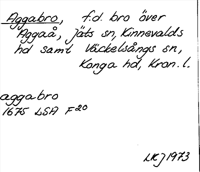 Bild på arkivkortet för arkivposten Aggabro