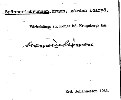 Bild på arkivkortet för arkivposten Brännerisbrunnen