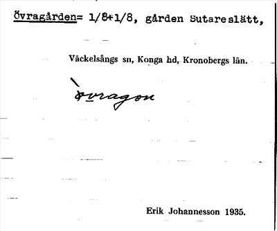 Bild på arkivkortet för arkivposten Övragården
