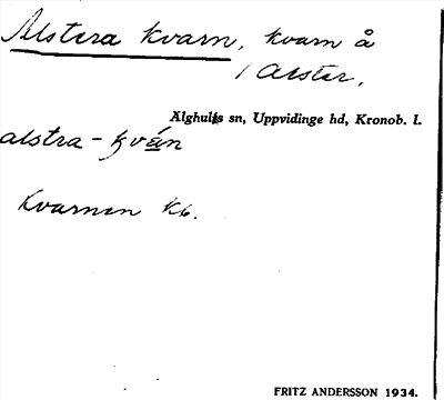 Bild på arkivkortet för arkivposten Alstera kvarn