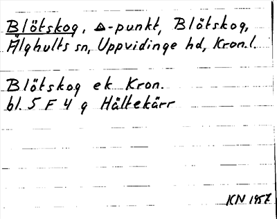 Bild på arkivkortet för arkivposten Blötskog