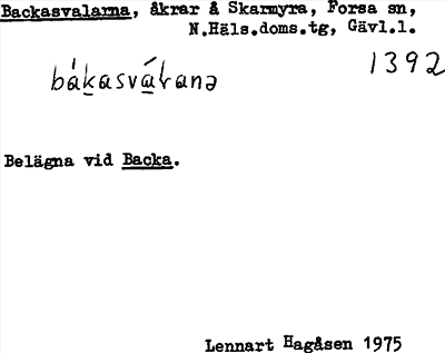 Bild på arkivkortet för arkivposten Backasvalarna