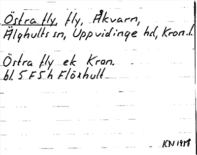 Bild på arkivkortet för arkivposten Östra fly