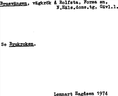 Bild på arkivkortet för arkivposten Brusvängen
