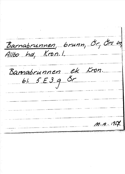 Bild på arkivkortet för arkivposten Barnabrunnen