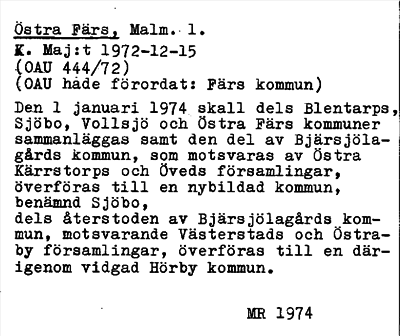 Bild på arkivkortet för arkivposten Östra Färs