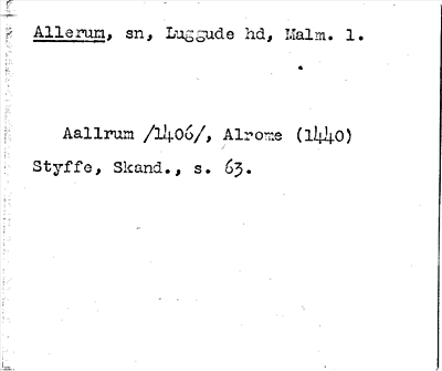 Bild på arkivkortet för arkivposten Allerum