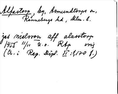 Bild på arkivkortet för arkivposten Alfastorp