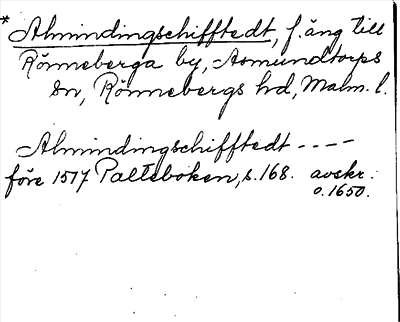 Bild på arkivkortet för arkivposten *Almindingschifftedt