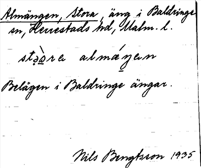 Bild på arkivkortet för arkivposten Almängen, Stora