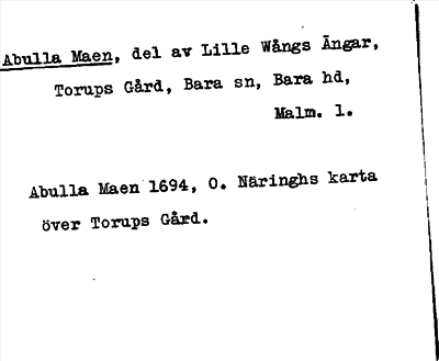 Bild på arkivkortet för arkivposten Abulla Maen