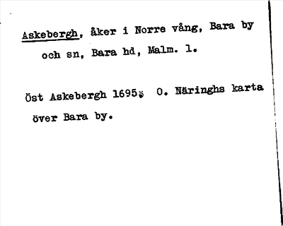 Bild på arkivkortet för arkivposten Askebergh