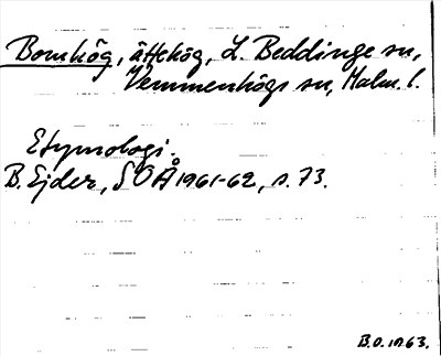 Bild på arkivkortet för arkivposten Bomhög