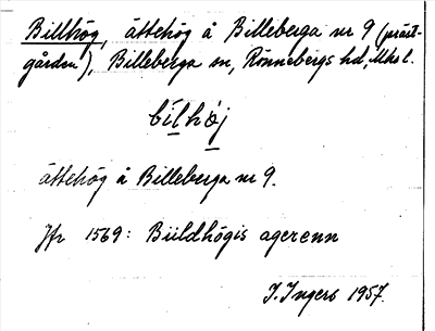 Bild på arkivkortet för arkivposten Billhög