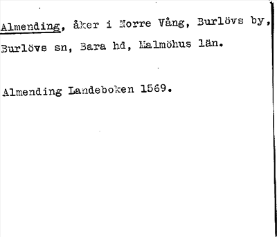 Bild på arkivkortet för arkivposten Almending