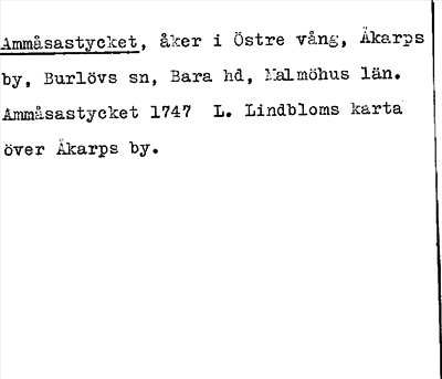 Bild på arkivkortet för arkivposten Ammåsastycket