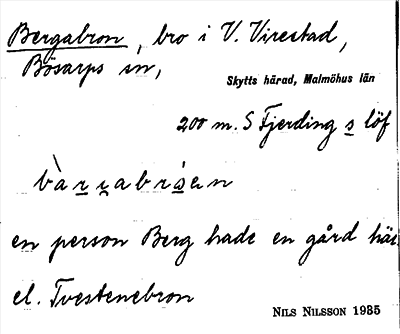 Bild på arkivkortet för arkivposten Bergabron