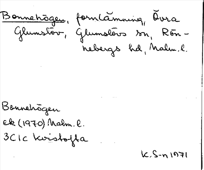 Bild på arkivkortet för arkivposten Bonnehögen