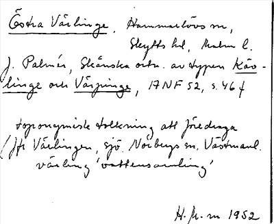 Bild på arkivkortet för arkivposten Östra Värlinge
