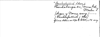 Bild på arkivkortet för arkivposten *Backefallid