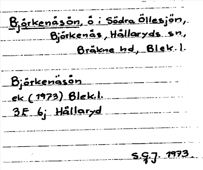 Bild på arkivkortet för arkivposten Björkenäsön