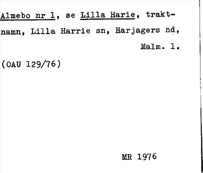 Bild på arkivkortet för arkivposten Almebo, se Lilla Harie