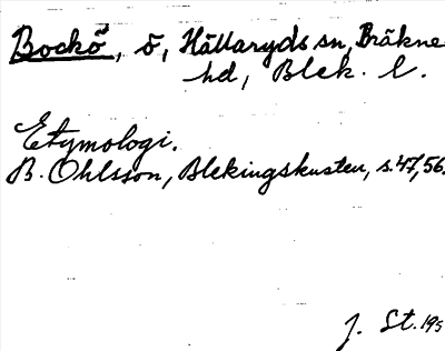 Bild på arkivkortet för arkivposten Bockö