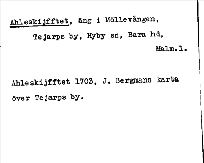 Bild på arkivkortet för arkivposten Ahleskijfftet